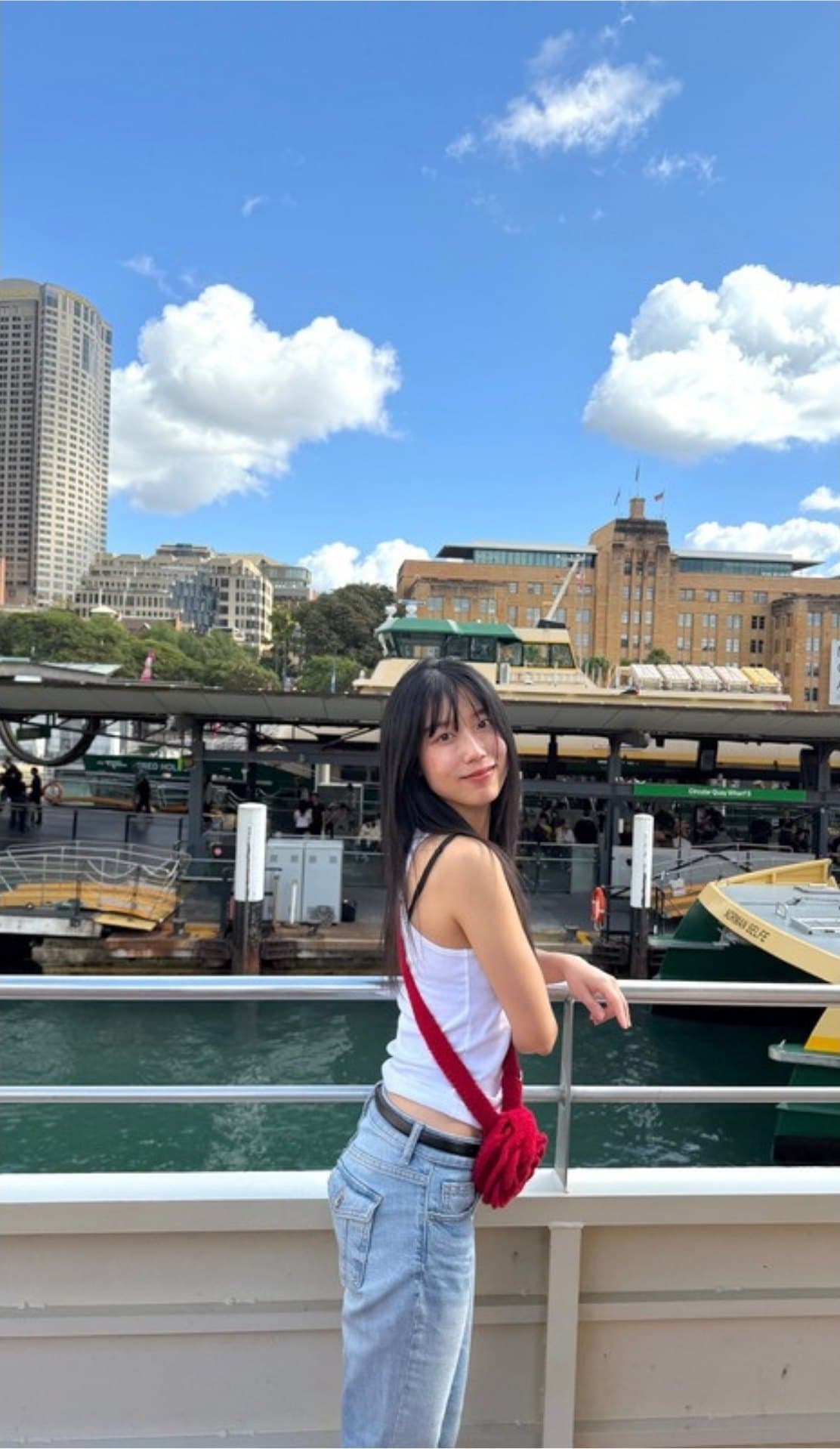 A harbour city seen while travelling