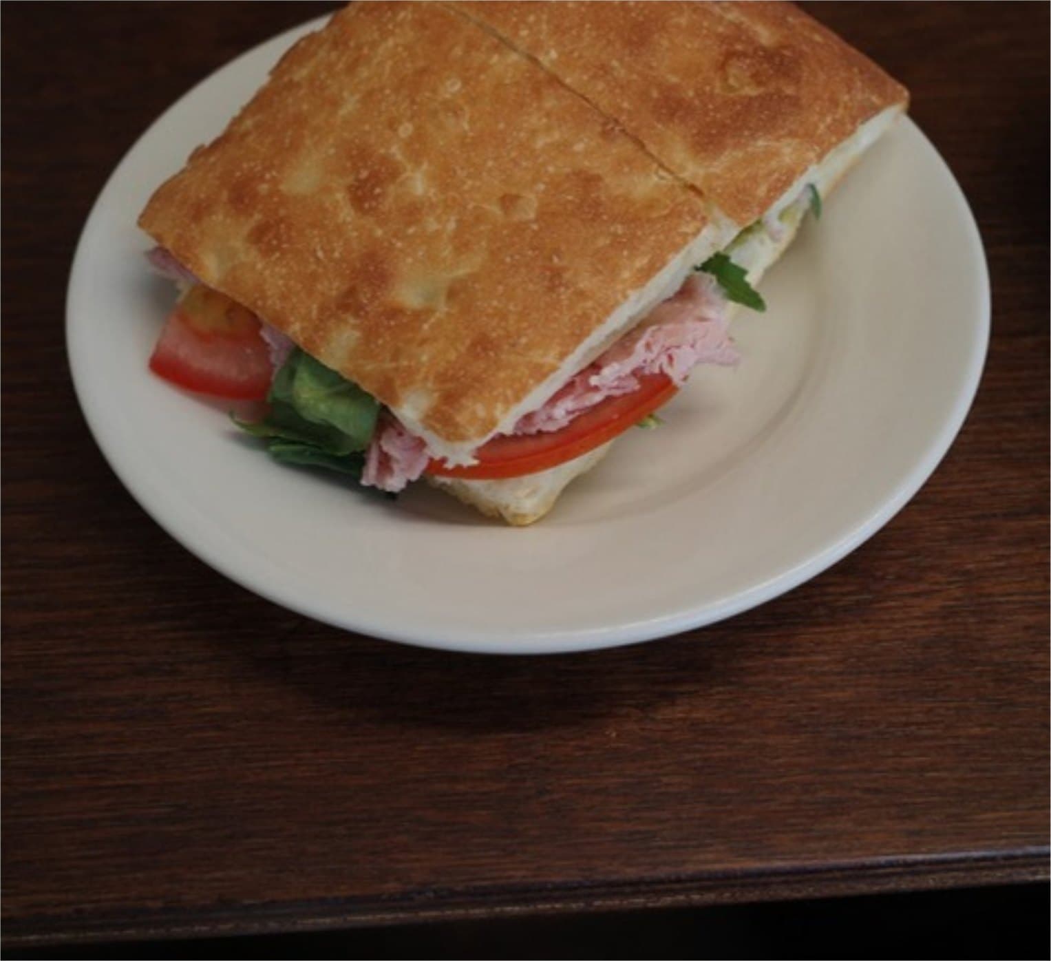 A focaccia sandwich at Fillin